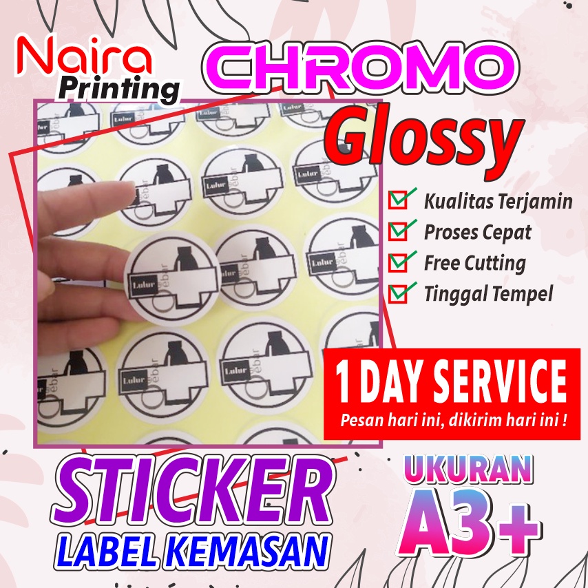 

STIKER KEMASAN / STIKER LABEL BULAT / STIKER CROMO / STIKER LABEL MAKANAN / STIKER LOGO BOTOL