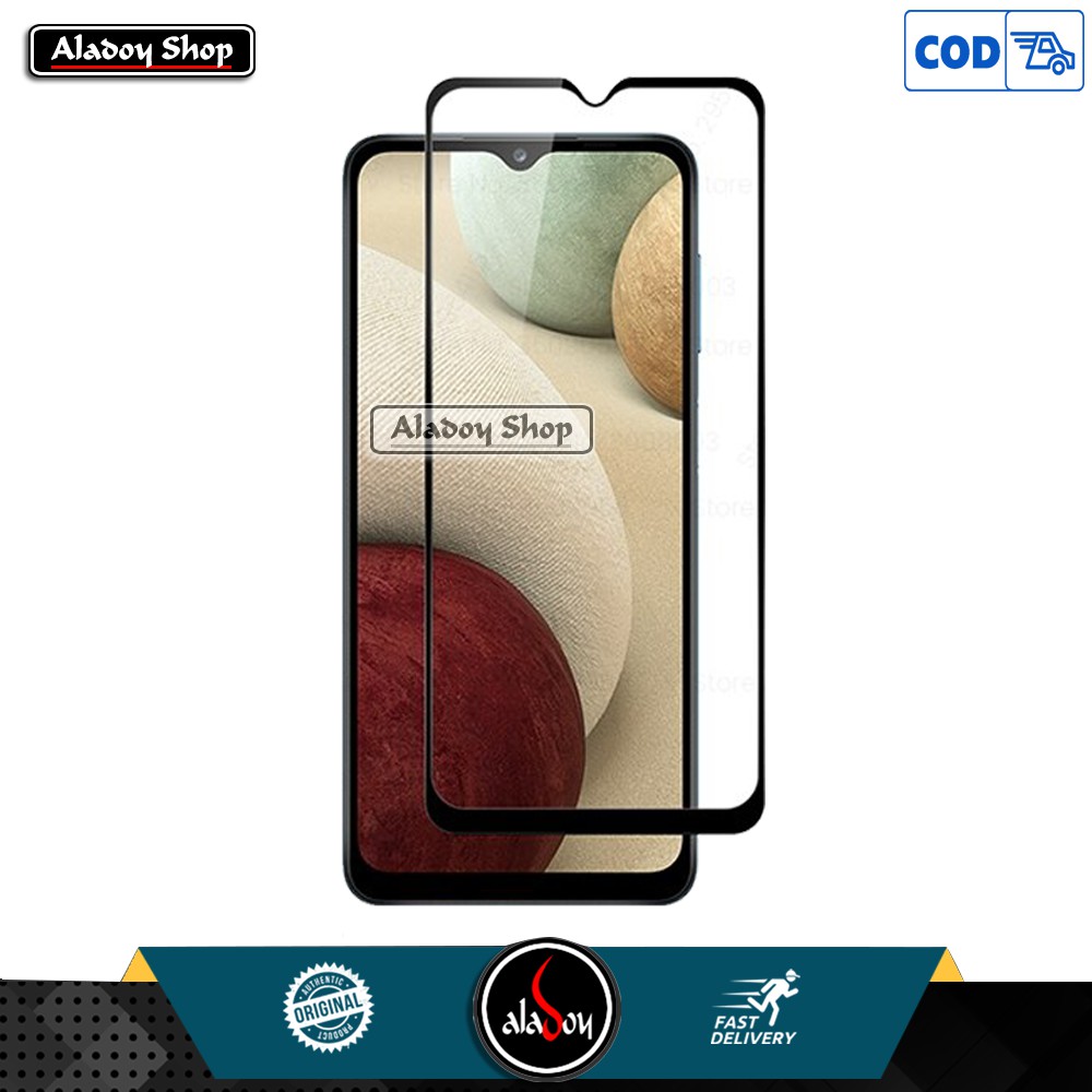 Soft Case Samsung Galaxy A12 Ultra Slim Matte Premium Casing + Tempered Glass Full Layar