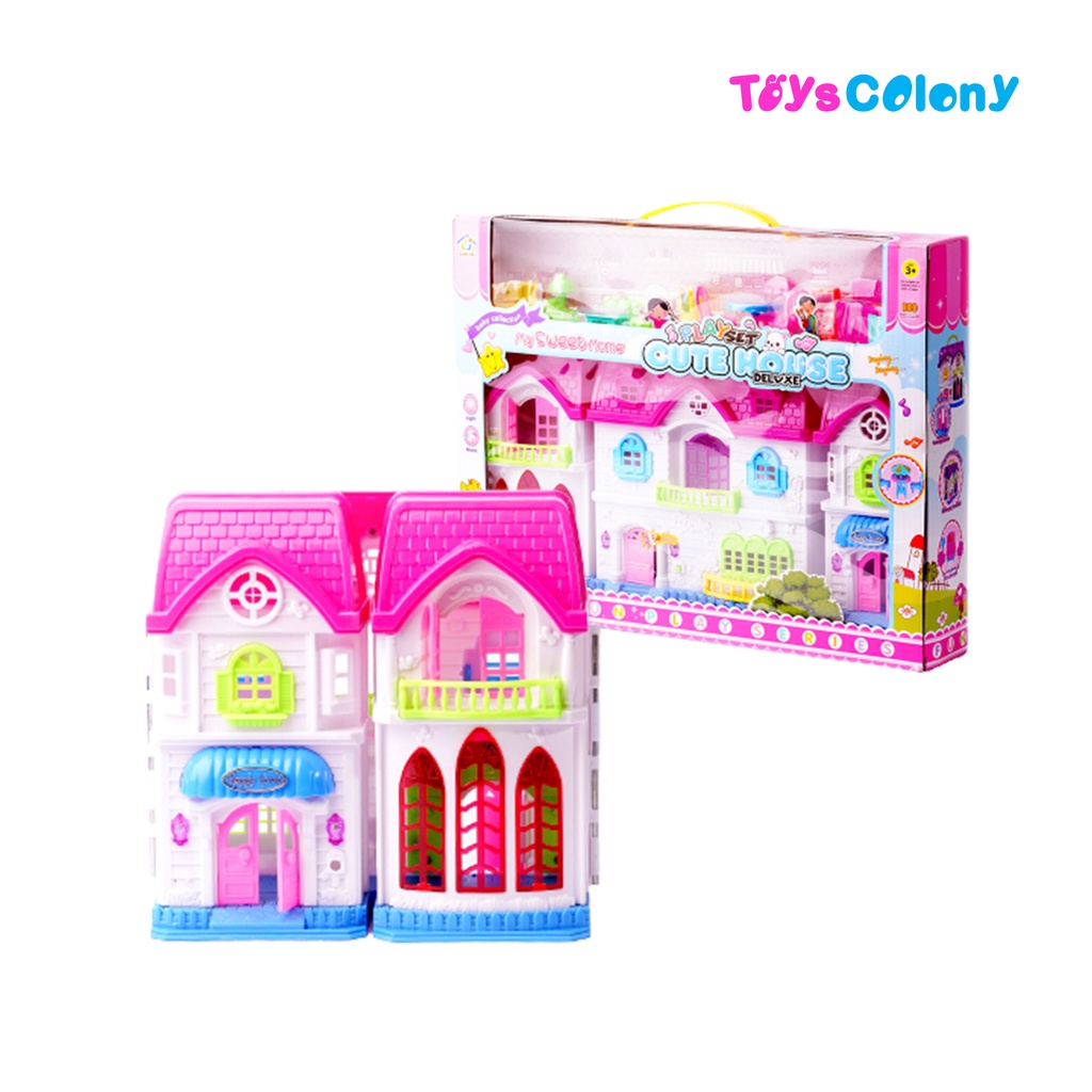 Mainan Rumah rumahan Boneka Barbie Play Cute House 13232