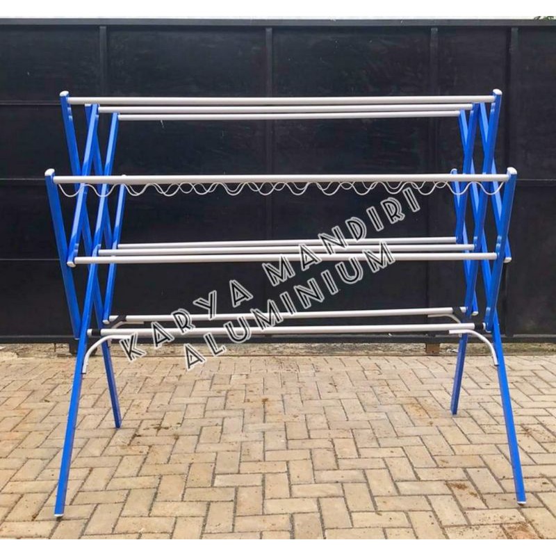 Premium - Jemuran Baju Super Jumbo / Pakaian / Handuk Aluminium Warna - 180 CM / 1,8 Meter / 1,8 M / Turbo 12 Palang