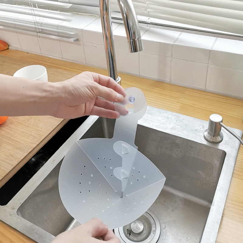 Kantong Sampah Filter Sisa Makanan Anti Mampet Sink Drain Suction Cup - Saringan Sampah Wastafel Cuci Piring Gantung Saringan Sampah Dapur Cuci Serbaguna Corong Cuci Piring