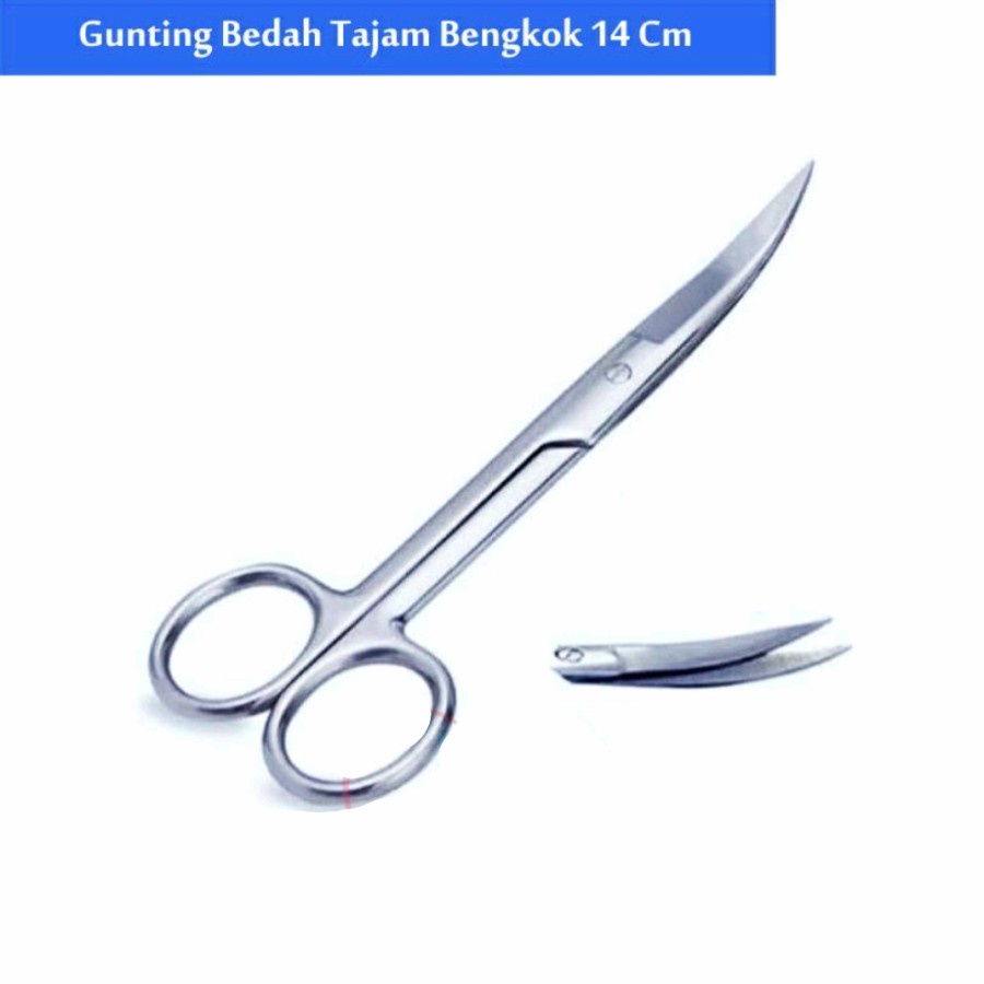 Gunting Medis Bengkok 14cm / Gunting Tajam 14 cm / Gunting Operasi