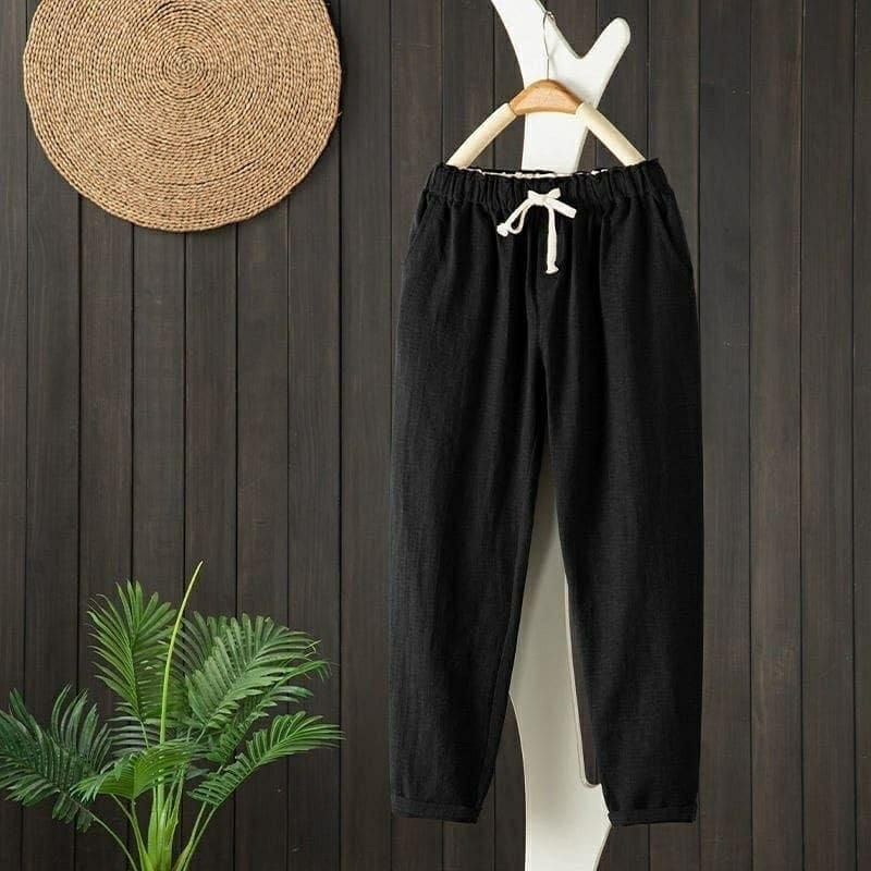 BEST SELLER Costa Pants Tali / Celana Baggy Wanita Korea / Linen Pants Wanita Terbaru