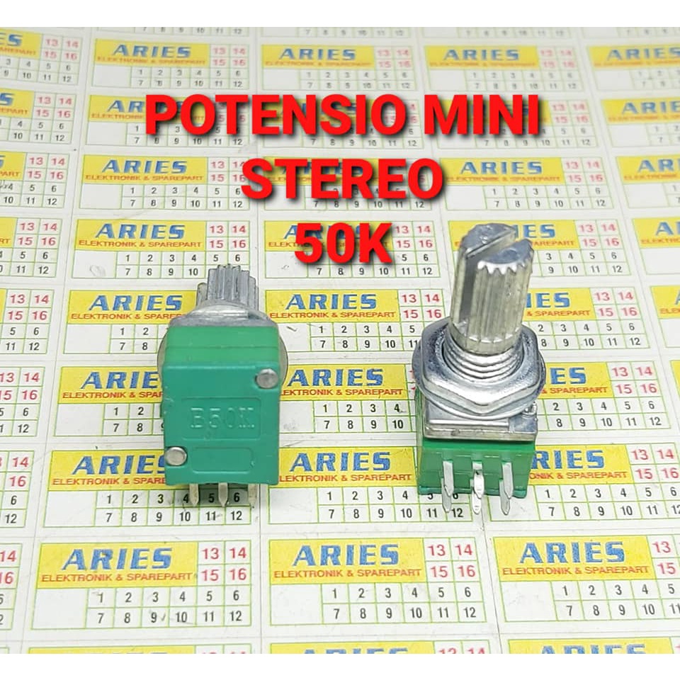 POTENSIO MINI STEREO 50K HIJAU