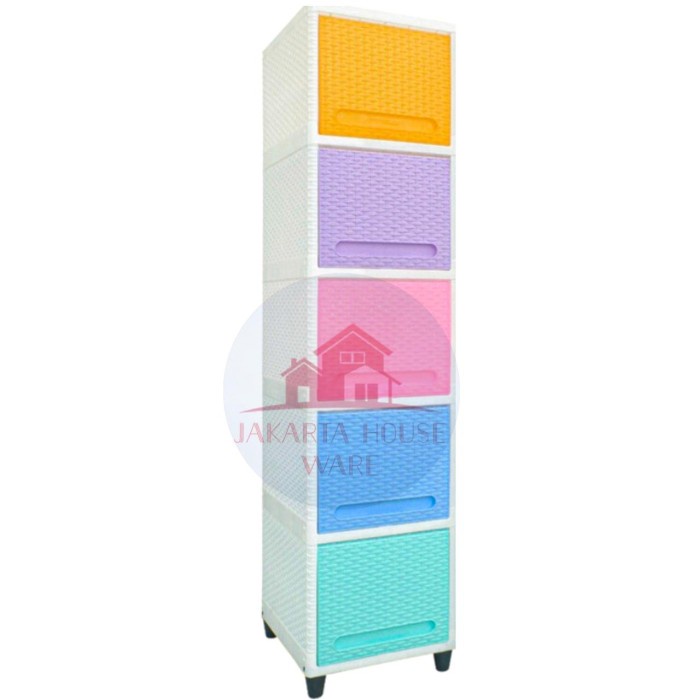 

READY Lemari Cabinet Plastik Serbaguna Club Flip Susun 5 SINGLE - Susun 5 TERBARU