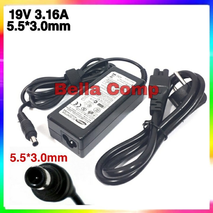 Adaptor Charger Laptop Samsung 19V - 3.16A NP300 NP355 NP355V4X NP350 NP270 NP275 R428 R429 ORIGINAL