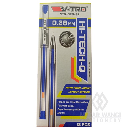 

Ball pen/pen/pulpen/Ballpoint V-TRO VTR-028-BR HI-TECH-Q 0.28mm Biru/Blue