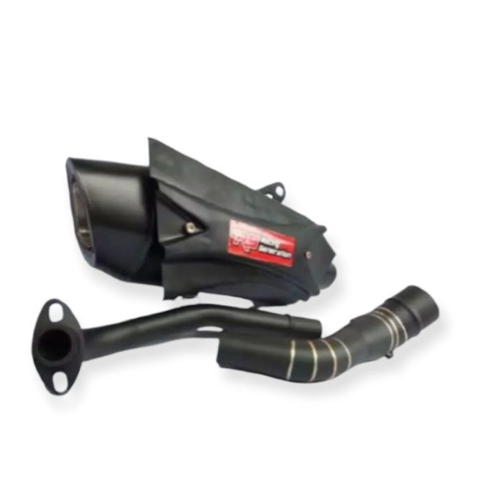 Kenalpot R9 Misano leher hitam for NMX AEROX PCX Vario dll