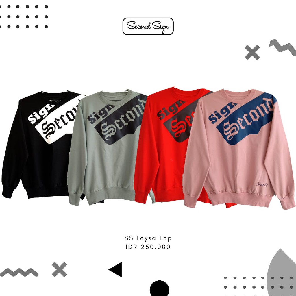 SS laysa top kaos second sign ori