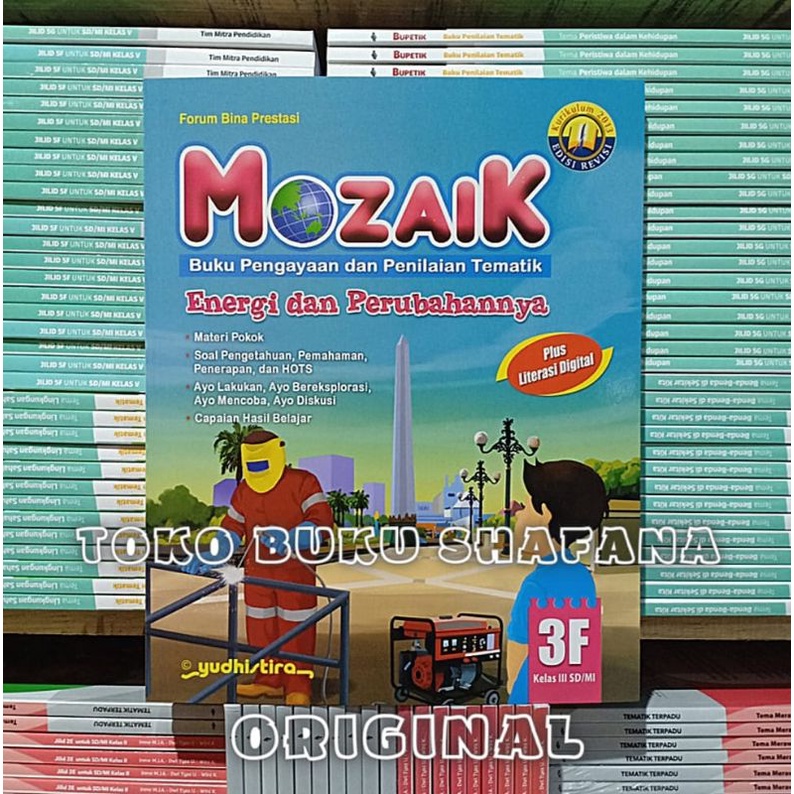 Paket 4 Buku Mozaik 3E 3F 3G 3H Yudhistira Kelas 3 SD K13 Revisi - Pengayaan &amp; Penilaian Tematik