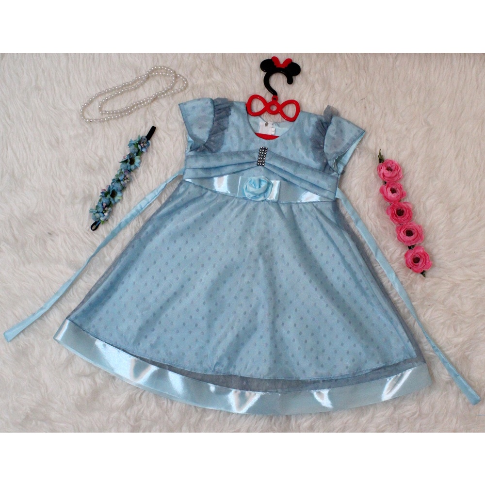 Dress Kids Sifa/Gaun Pesta Motif Pita/ Baju Anak Good Premium/ Baju Pesta Bayi Best Seller