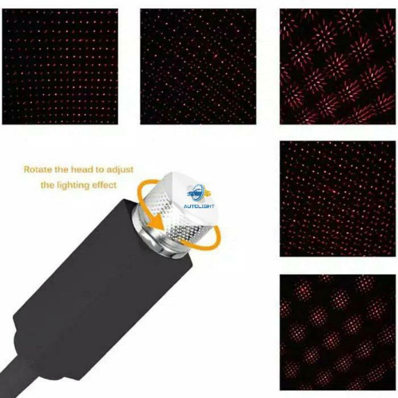 Lampu Laser Langit Kandang Plafon Mobil Dekorasi USB Lampu Star