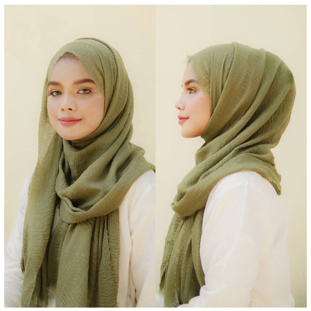 (1KG MUAT 10 PCS ) CRINCKLE SHAWL PASHMINA ORI HIJAB JILBAB KHIMAR INSTANT BERGO KERUDUNG SEGIEMPAT