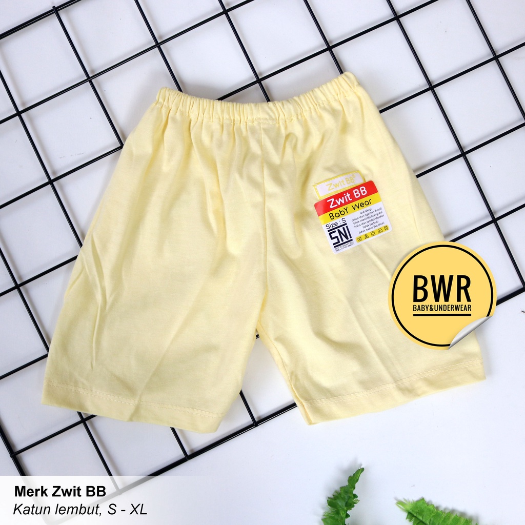 Celana PENDEK Zwit BB POLOS | Celana Anak Warna Polos S-XL || Bwr IX