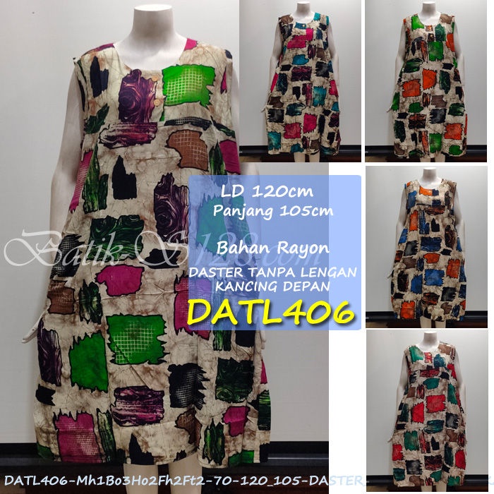 Baju Daster Batik Solo Tanpa Lengan