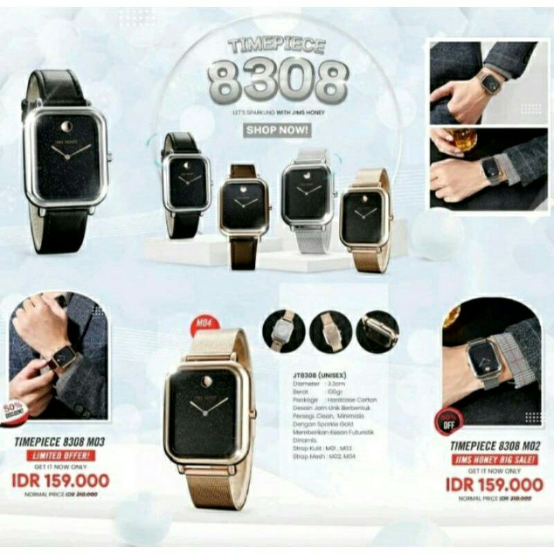 Jims Honey JT 8308 (JIMS HONEY) Jam Tangan pria Import Murah