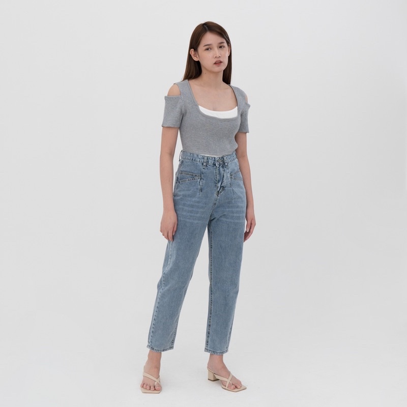 VIERLIN - Jeans 6612 - CELANA JEANS HIGH WAIST BOYFRIEND WANITA