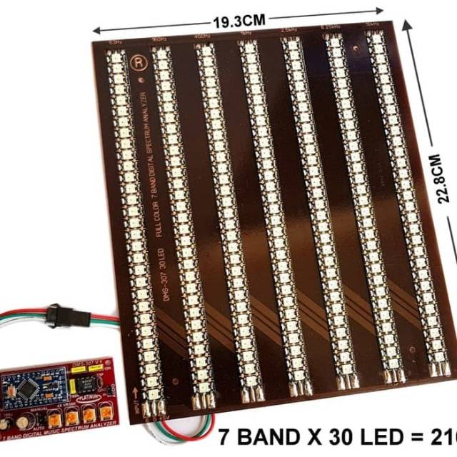 DIGITAL SPECTRUM ANALYZER 7 BAND 30 LED DMS-307 V.1