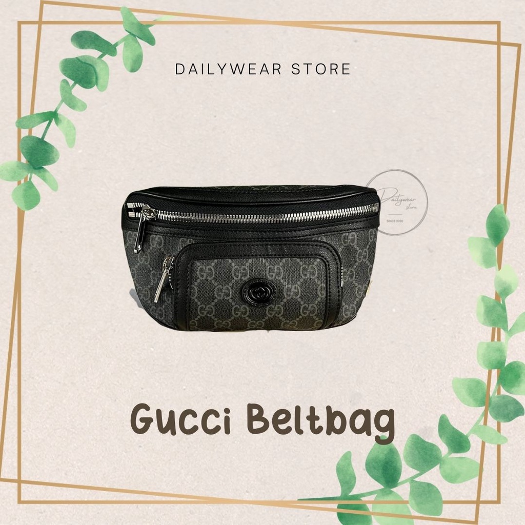 Gucci Belt Bag / Waist Bag / Tas Pria Pinggang / Original 100% / Kulit / Murah / Gratis Ongkir