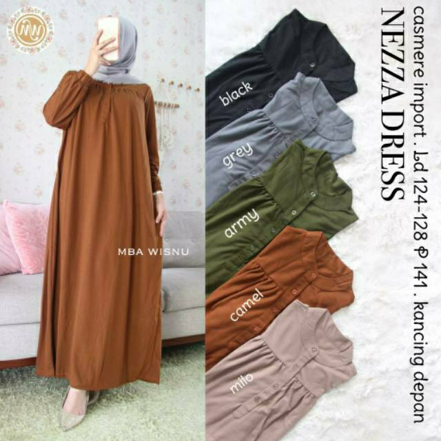 RESTOCK NEZZA DRESS MAXI BY MBA WISNU