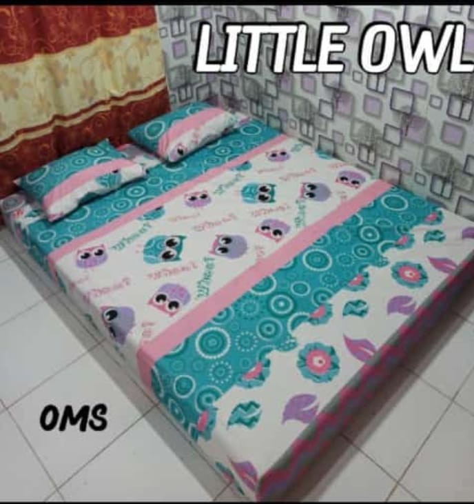 Sprei Homemade Motif Owl Putih New