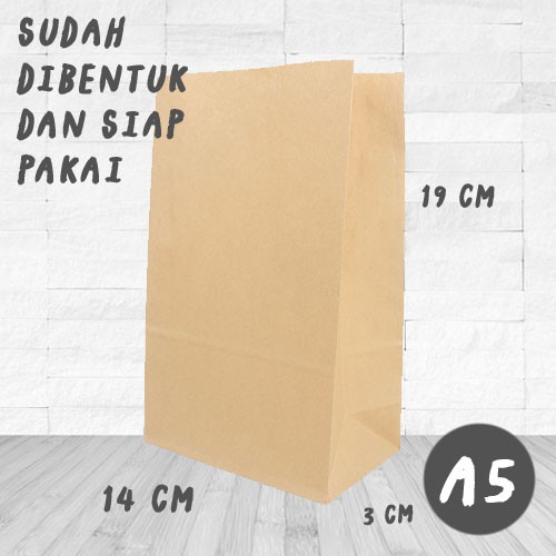 

Kantong Kertas Packing Kertas Samson Kraft A5 18x14cm Kertas Bungkus Makanan Coklat Polos