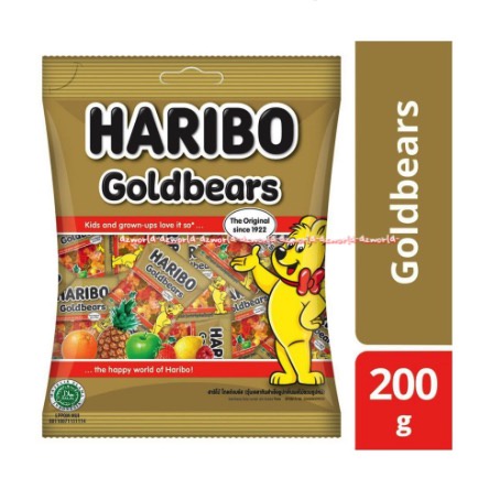 Haribo Goldbears Permen Jelly 200gr Dengan Berbagai Rasa Gummy Haribo Gold Bear Candy Jeli Panda 200 grama