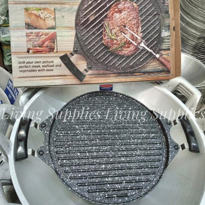 Bakaran Panggangan Teplon Anti Lengket 30cm Panggangan Daging Sosis