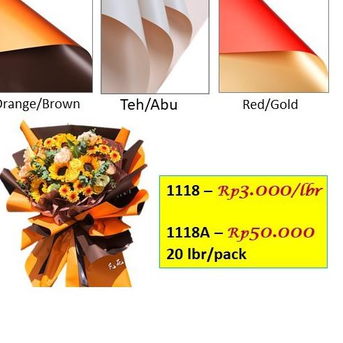 

20Lbr Flower Wrapping paper Cellophane kertas buket bunga florist - Bi Color Cellophane (1118A)
