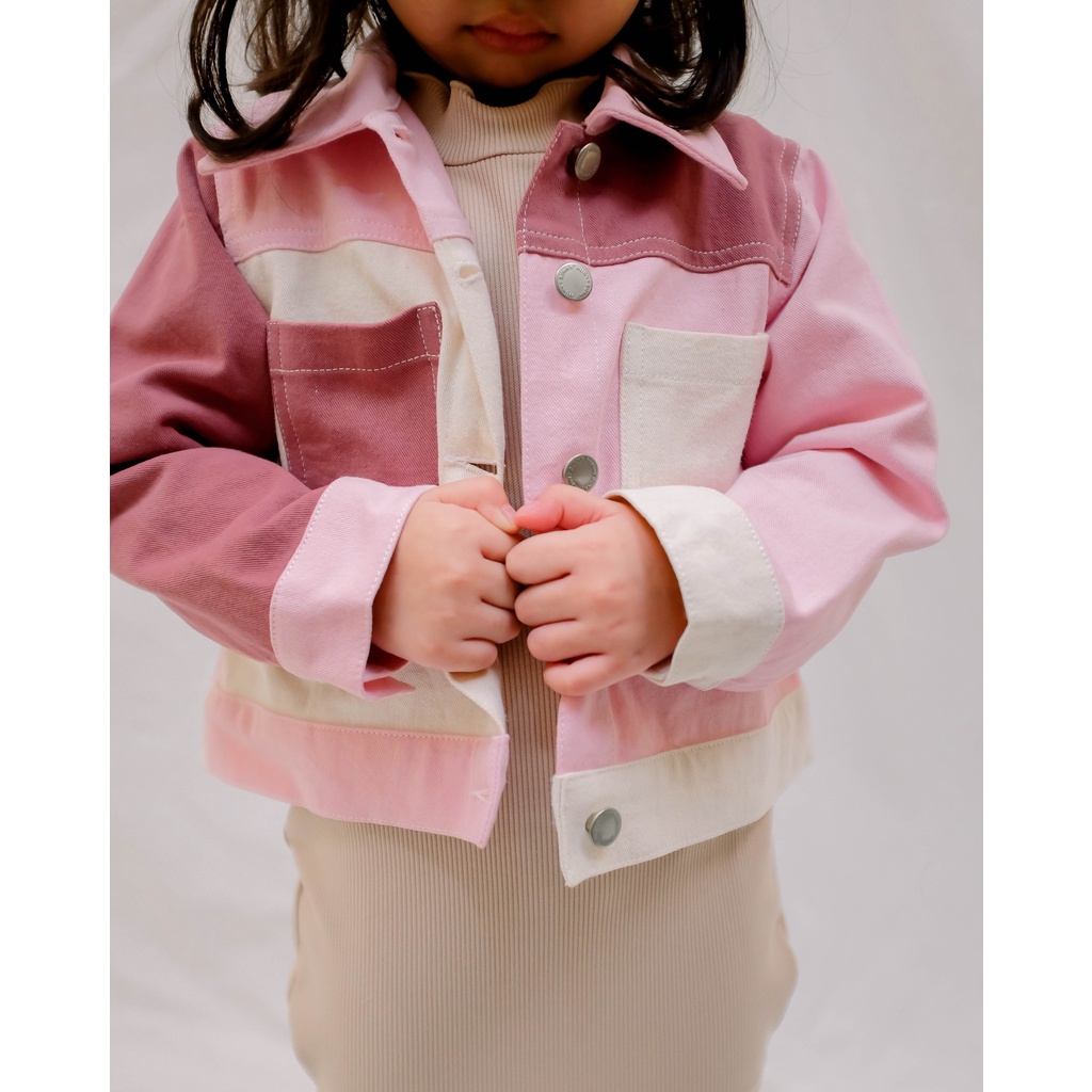 PABLO DENIM JACKET | Jacket Denim Anak | Denim Mix Warna | Jacket Anak Unisex | Atasan Anak | Outer Anak