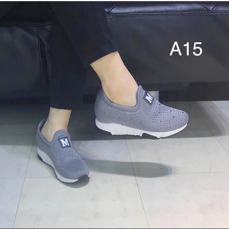 sneaker wedges da15 sepatu wanita import