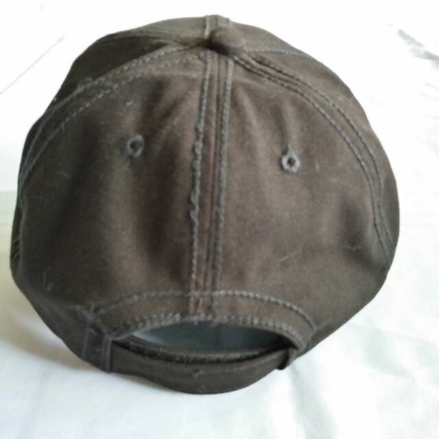 Topi tactical hitam canvas bordir timbul