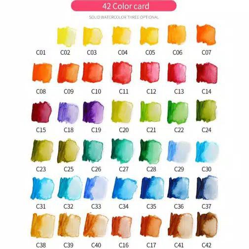 

TERBARU SUPERIOR SOLID WATER COLOUR 42 COLOR - WATERCOLOR - CAT AIR PERALATAN MELUKIS ART SET