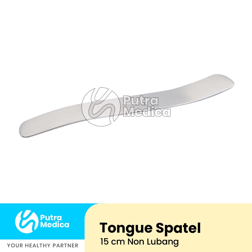 Tongue Spatel Stainless Steel Tanpa Lubang / Tonguespatel Depressor / Sudip Lidah