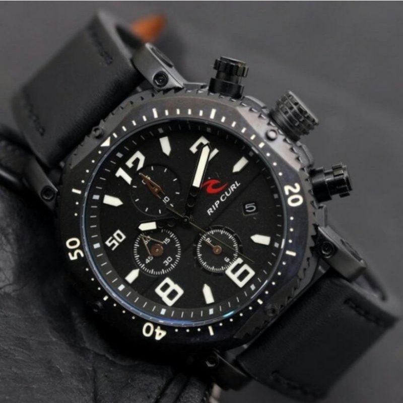 Jam Tangan Pria Ripcurl 9900 Super Premium Crono Tanggal Aktif - Free Box Batre Cadangan Original
