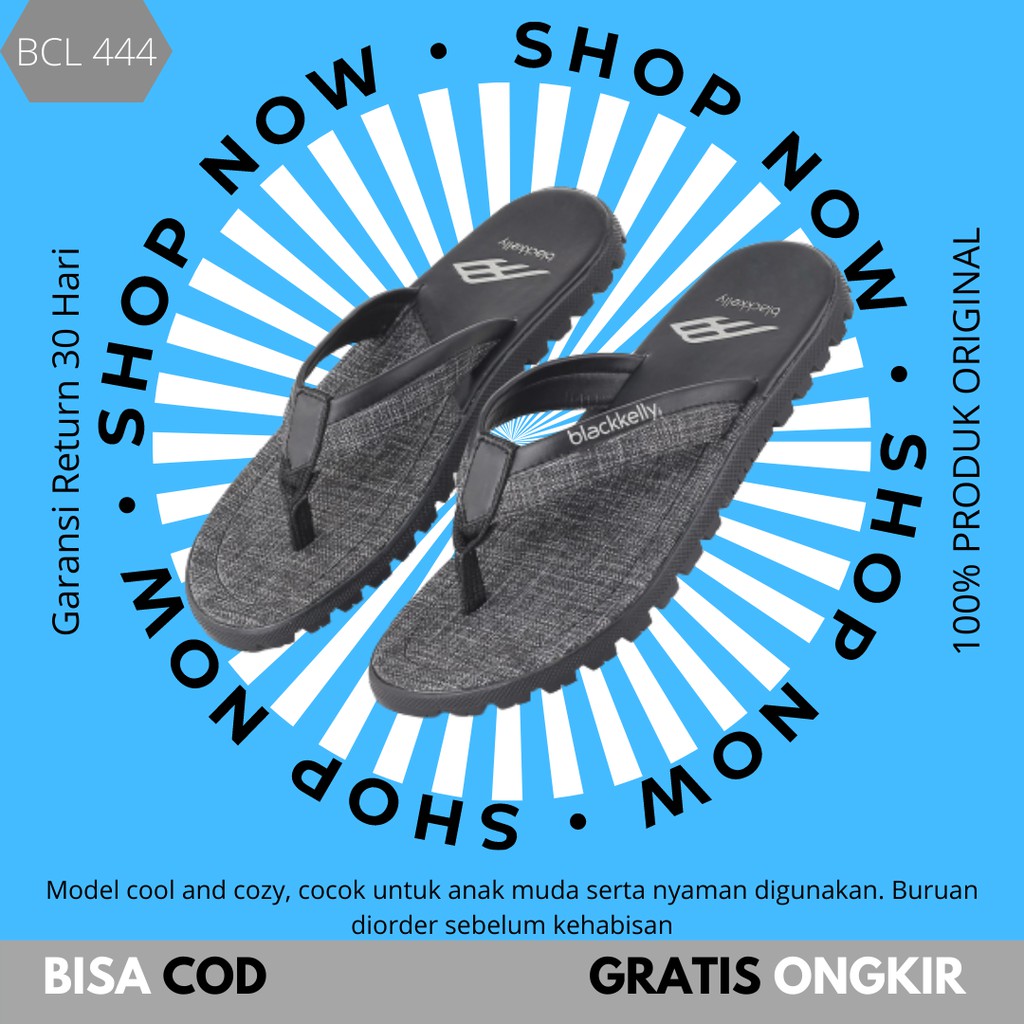 sandal flip flop pria / sandal pria casual / sandal pria / sandal original blackkelly