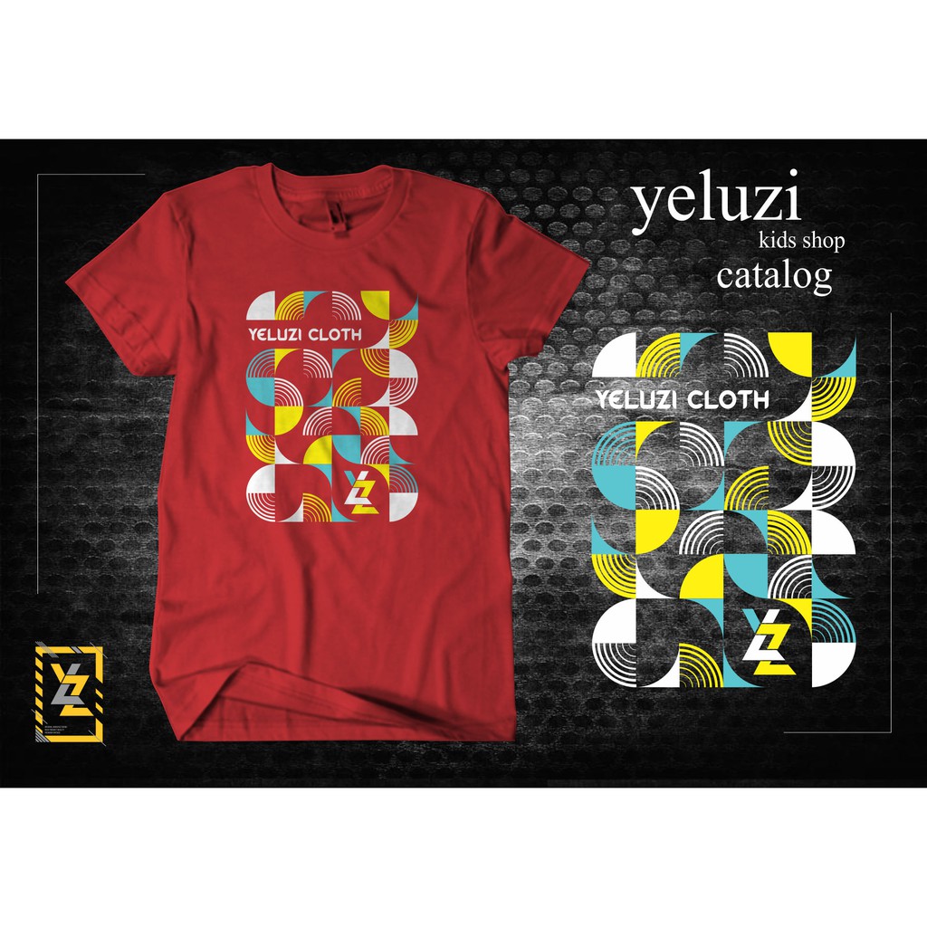 Kaos Baju anak distro oblong merah yeluzi