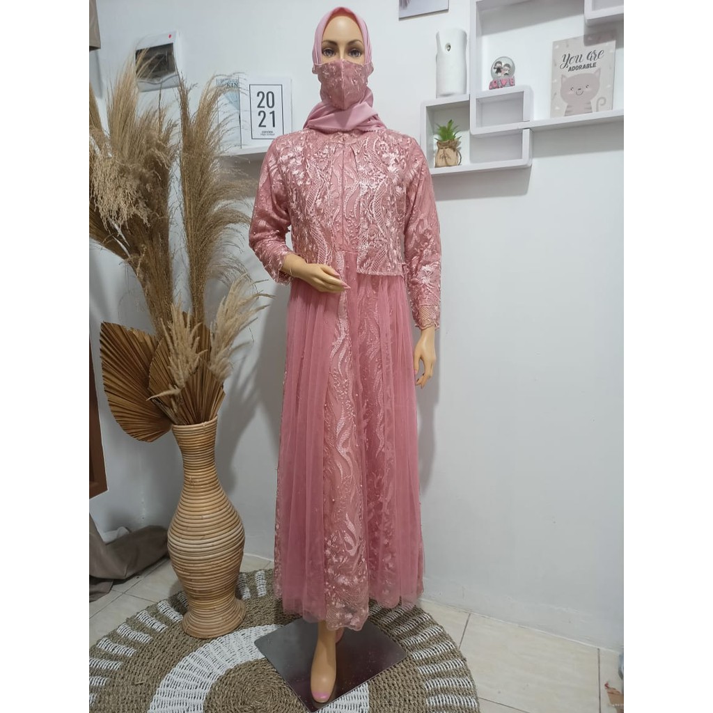 PROMO LONG GAMIS TULLE BUSUI / LONG GAMIS PESTA