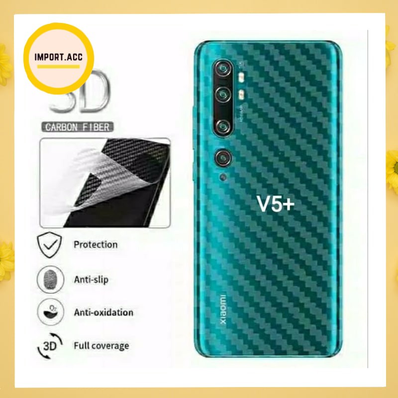 Skin Carbon VIVO V11pro, V11i, V5, V5+ Anti Gores Belakang Skin Back 3D [IMPORT]