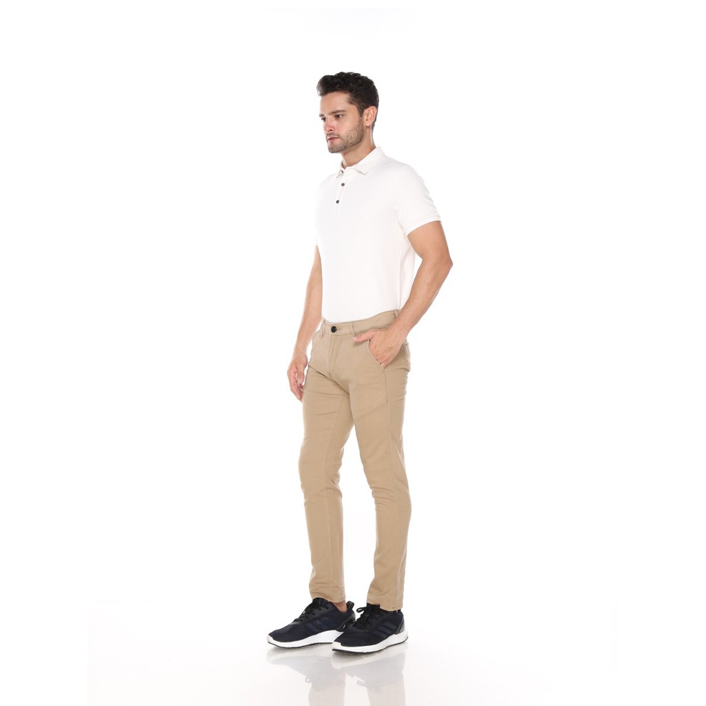 CELENA PANJANG PRIA HUBER CHINO / CHINOS CREAM BEIGE STRECHT PREMIUM