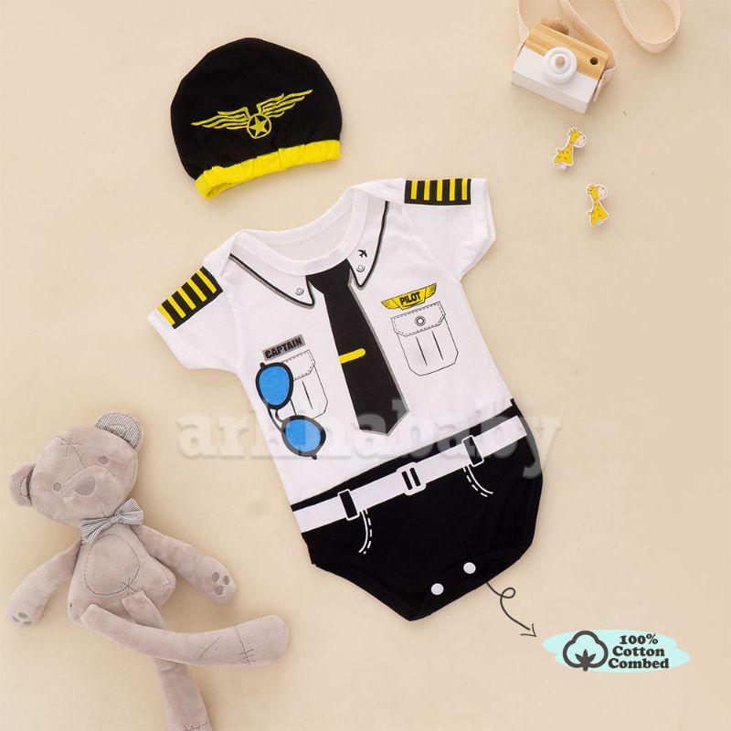 JUMPER BAYI BAJU BAYI PILOT/KOSTUM BAYI/ BAJU BAYI KARAKTER/jumpsuit baby pilot