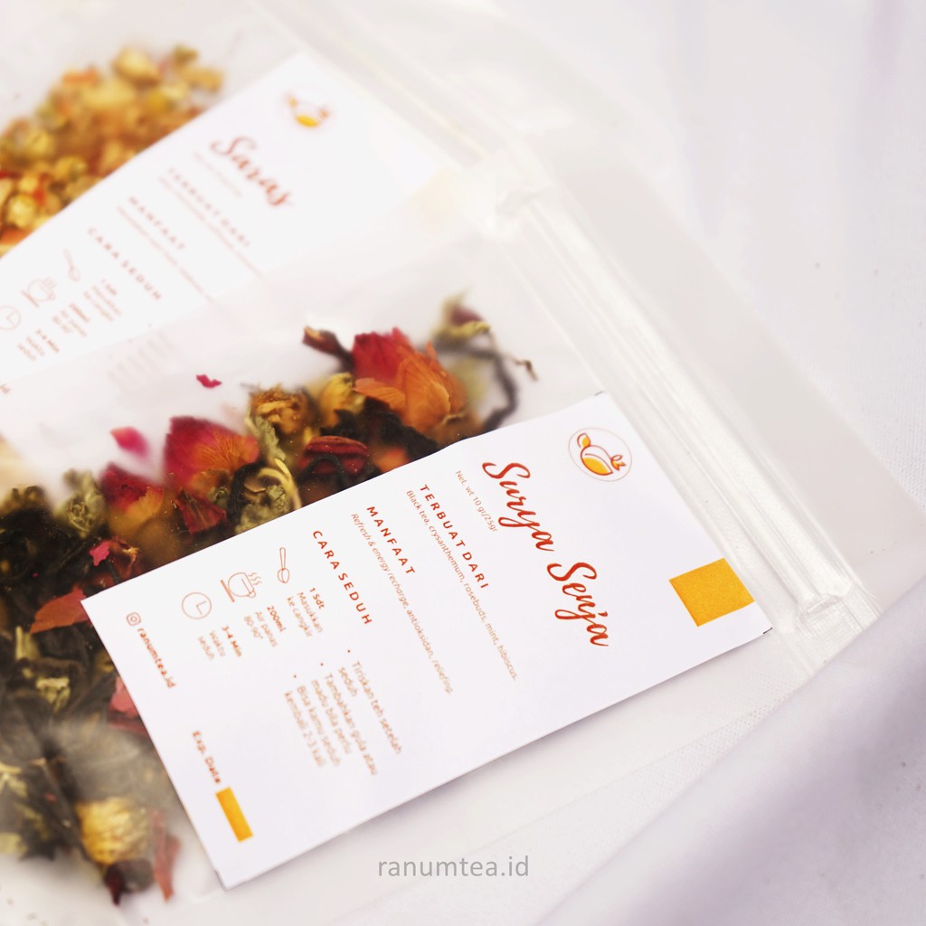 

Surya Senja / Artisan Tea / Teh Bunga Tea Blend Teh Herbal Black tea / Antioksidan / 10gr - RANUM