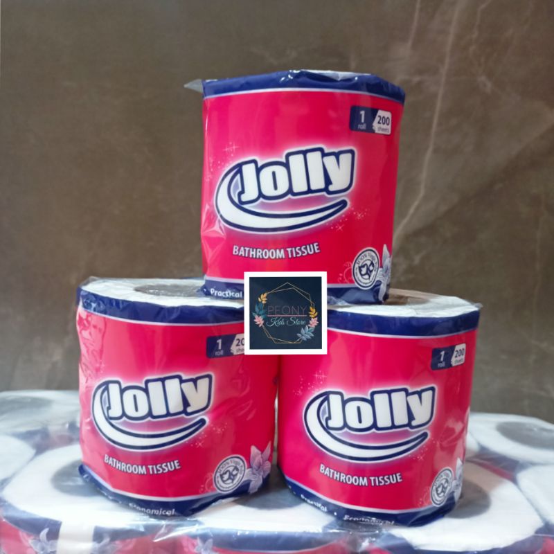 JOLLY PINK BATHROOM TISSUE 1 ROLL/Tisu toilet Joly 1roll 200 sheet