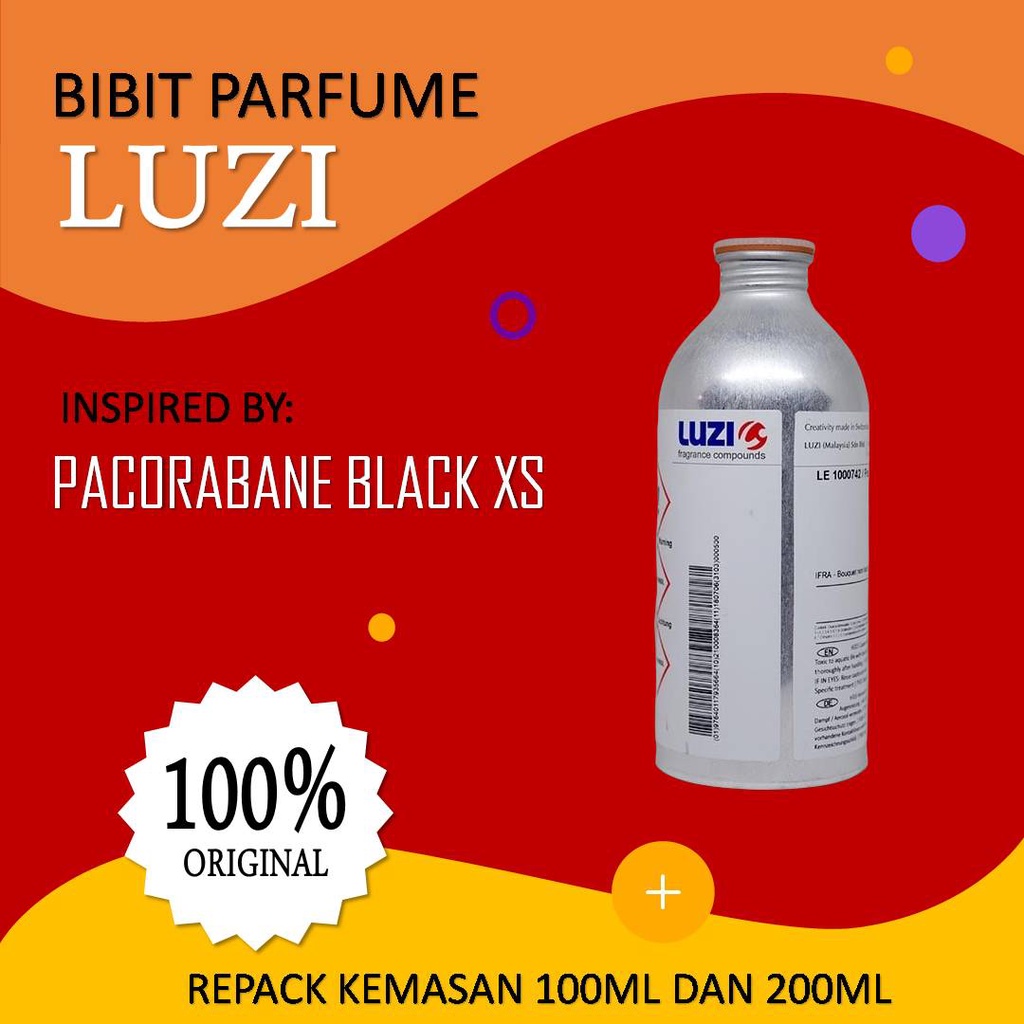 Bibit Parfum Luzi BLACK EXCESS Searah dengan P Black XS