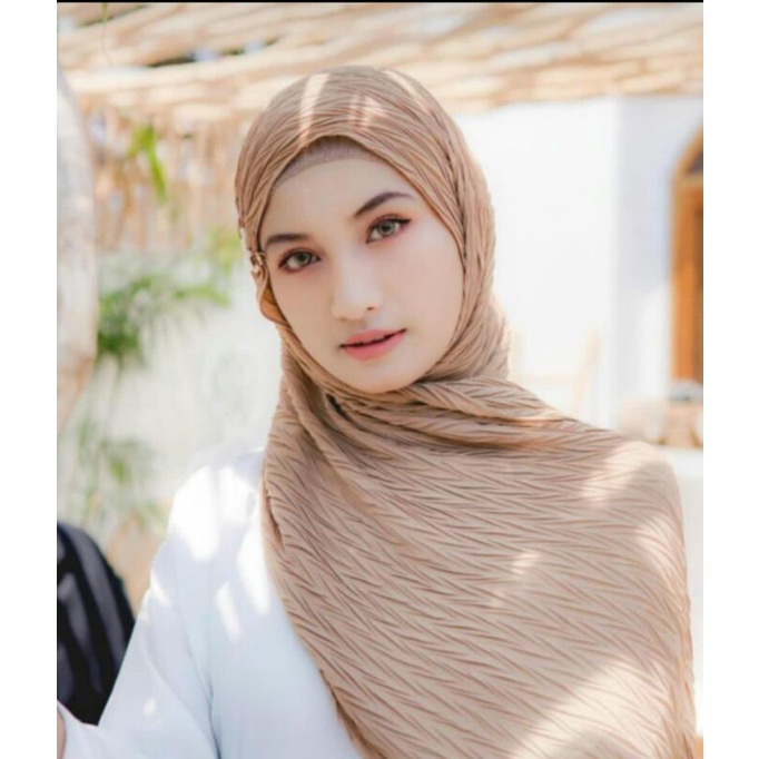 PASHMINA PLISKET PADI / PLISKET ZAFRON / COD PASHMINA PLISKET