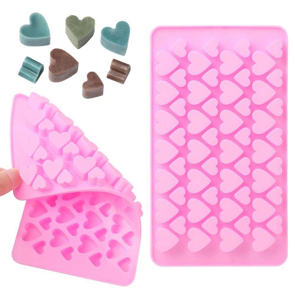 Solighter Cetakan Silikon 3D DIY Es Batu Permen Valentine Coklat Mini Heart Mould