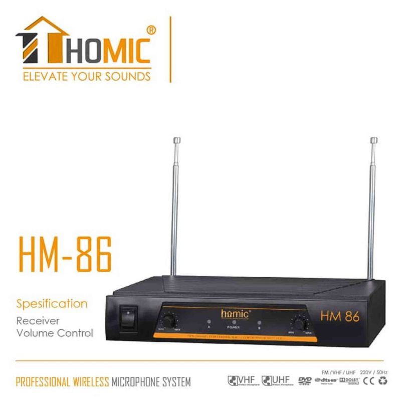 Microphone / Mic Wireless Homic HM-86 Double