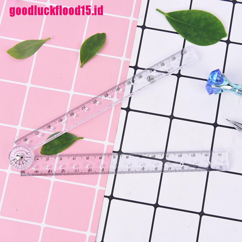 {LUCKID}clear plastic acrylic folding straight rulers 30cm drawing kid school supplies