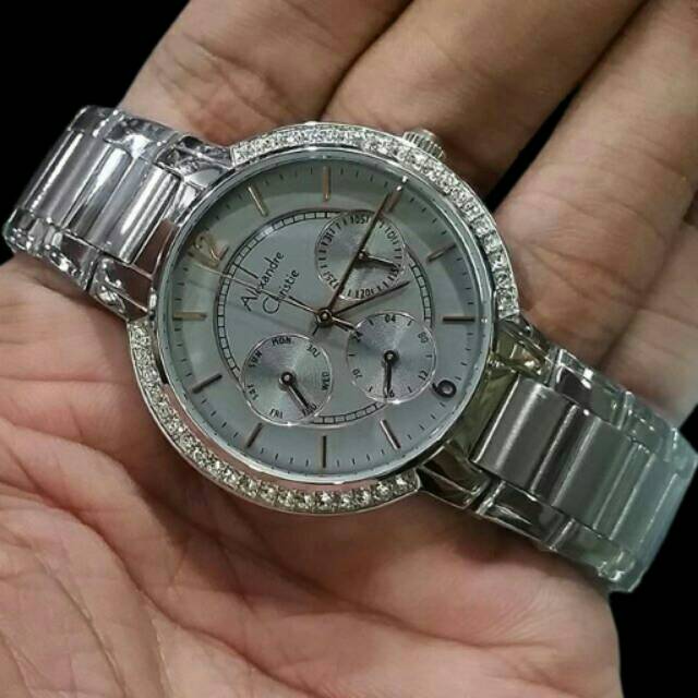 Jam tangan alexandre Christie series classic best seller ac2602 (silver plate abu)