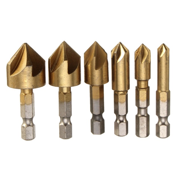 [ORIGINAL 100%] Mata Bor Drill Bit Countersink HSS Steel 1 Set 6Pcs